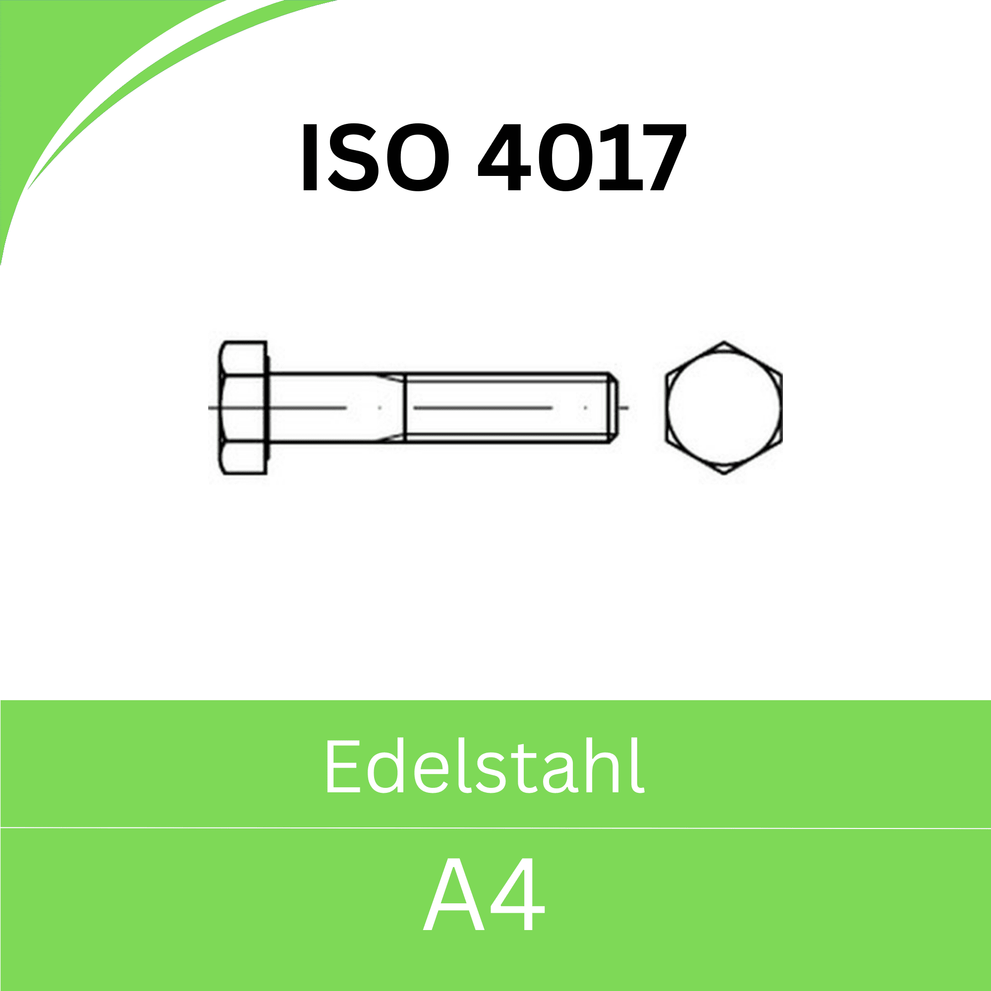 Bild für Kategorie ➤ Kategorie: ISO 4017 Edelstahl (A4) 